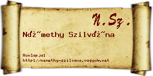 Némethy Szilvána névjegykártya